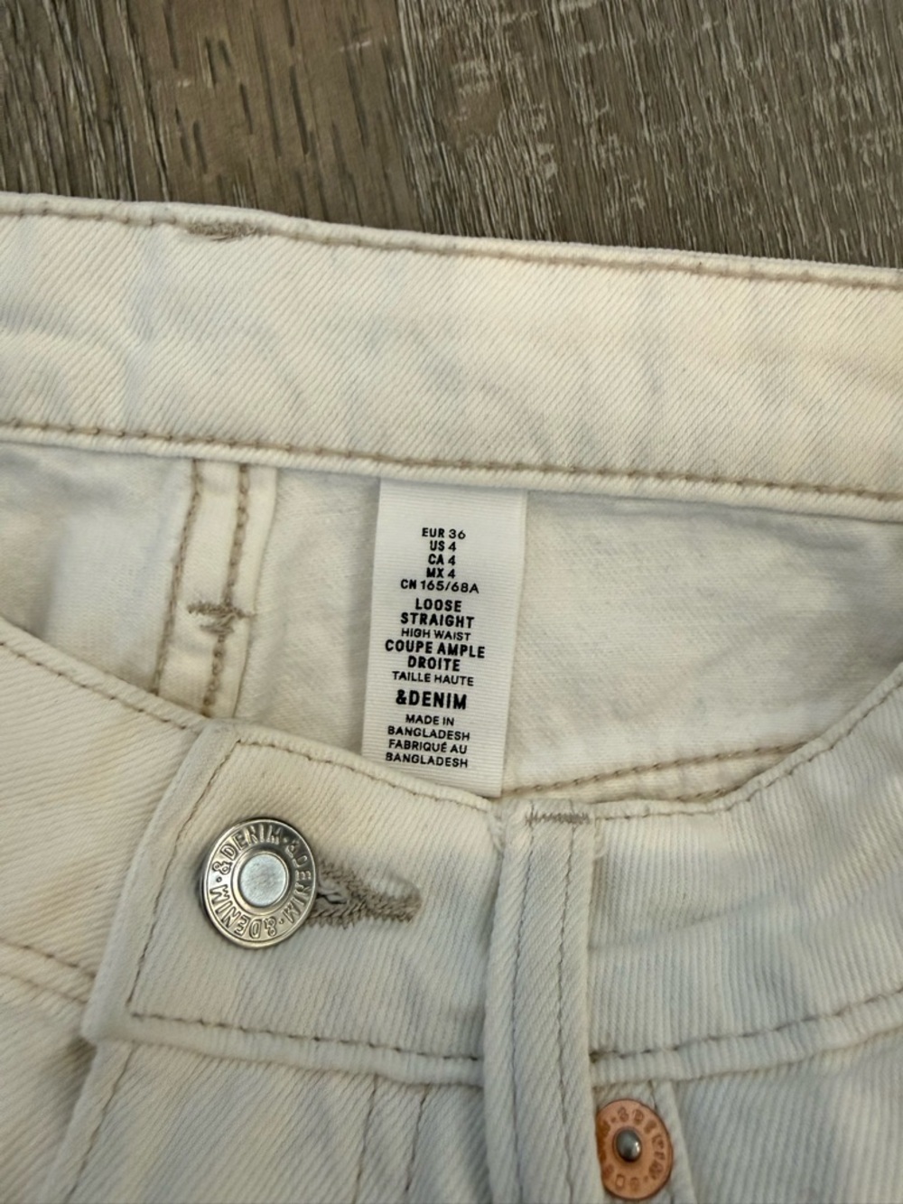 White Straight Leg Jeans - Picture 4 of 6